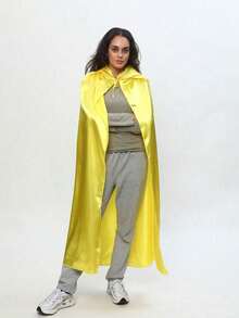 Áo choàng trùm đầu Halloween, Áo choàng phù thủy màu đen mềm mại dành cho cả nam và nữ, Trang phục cosplay, Đồ dùng tiệc tùng, Trang trí ngày lễ - 1 cái - Xem 9