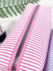 Customized Makeup Bag, Personalized Bridesmaid Makeup Bag, Bridal Gift, Party Makeup Bag, Striped Travel Organizer, Christmas Gift, Valentine's Day Gift - Multicolor - View 7