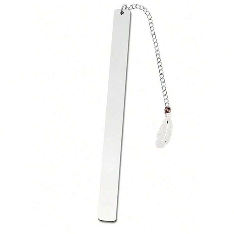 1pc Personalized Stainless Steel Bookmark, Customizable Letters And Inspiration Design, Suitable For Birthday Or Party Gifts For Sisters, Daughters And Friends, Exquisite Bookmark - White - View 12