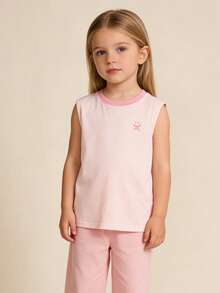 Balabala Unisex Sleeveless Top, Breathable Quick-Dry Fabric, Soft & Comfortable, Summer Tank Top - White Red - View 1