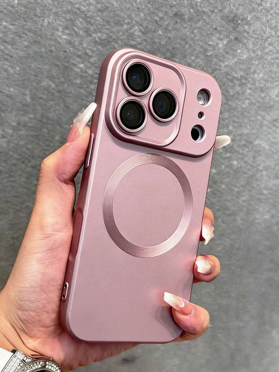 VRNOEI 奢華超啞光金屬光澤磁吸無線充電手機殼，適用於 iPhone 16 15 13 14 11 12 17 Pro Max 與 17Air 16 14 15 Plus，附相機鏡頭保護，防刮耐衝擊超薄軟背殼