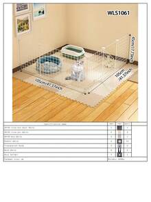 Modular Wire Mesh Pet Fence, Small Pet Rabbit Cage, Cat Cage, Small Dog Kennel, Freely Combinable Pet Barrier - Multicolor - View 20