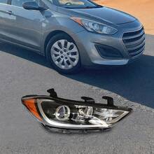 Halogen Headlight Assembly Front Right Headlight Direct Replacement For 2017-2018  Elantra Sedan, Right Passenger Side Headlamp - A - View 8