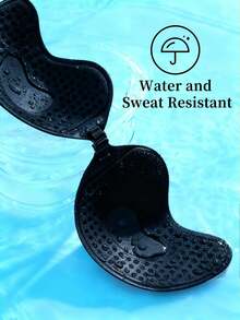 2片/10片装无肩带隐形聚拢文胸垫，可重复使用防水露背文胸花瓣，适用于露背上衣、婚纱和晚礼服 - 彩色 - 查看 3