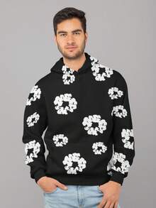 Floral Sweatshirt - màu đen - Xem 4
