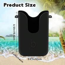 Silicone Phone Holder For Bogg Bags Compatible Phone Case Attachment Beach Tote Bag Accessory Black Ideal Phone Holder For Bogg Similar Beach Bags - Black - View 3