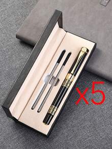 Juego de bolígrafos de metal con perlas y texto/logotipo personalizado, con recambio y caja de regalo. Bolígrafo de firma neutro de alta gama, regalo ideal para padrinos de boda, bolígrafo de negocios con diseño calado de metal, bolígrafo de caligrafía para estudiantes, bolígrafo de firma de oficina con textura de madera para adultos, regalo perfecto para maestros, padres, amigos, novio y padrinos. - Multicolor - Ver 21