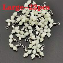 22pcs Luminous Gourd-Shaped Fishing Line Splitter Swivel Rings, Saltwater Fishing Accessories - Multicolor - View 13