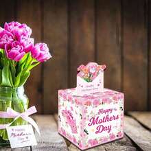 1Set Mother's Day Money Pull-Out Gift Box Best Mom Ever Pop Up Greeting Card Mother's Day Gift Box For Cash With Pull Out Card DIY Set 3D Mother's Day Gift Card World's Best MOM Paper Card With Envelope For Mom Woman Mother Gifts - Gift Box - View 10