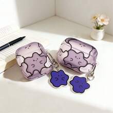 Estuche para auriculares de slime morado lindo, funda protectora suave compatible con auriculares Apple - transparente - Ver 4