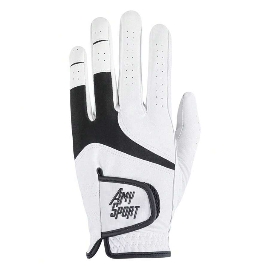 FINGER TEN 1pc Men's Golf Glove Left Hand, Premium PU Material, All-Weather Anti-Slip, Breathable & Comfortable, Men's Gift