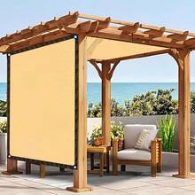 High-Quality Outdoor Shade Fabric With Reinforced Eyelets For Easy Installation; Durable Sun Netting Suitable For Patios, Gardens, Swimming Pools, Camping, Plants, Greenhouses, Chicken Coops, Porches, And Dog Kennels. - Beige - View 9