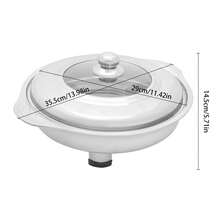 OUKANING 4PCS Buffet Dish Trays, Round Buffet Dish Trays With Lids, Buffet Dish Trays - 1 - 查看 2