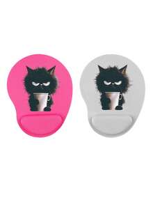 Alfombrilla de ratón con reposamuñecas ergonómica, diseño lindo de gato trabajando, reposamuñecas ergonómico de EVA, alfombrilla de ratón de espuma de memoria antideslizante con soporte de muñeca cómodo y suave, almohadilla de escritorio amigable con la piel, protector de escritorio, apto para juegos, oficina, antideslizante, para PC de escritorio, portátil y uso doméstico, recuerdo de temporada de graduación, regalo perfecto para el Día de San Valentín, Día de la Madre, vuelta al colegio, Día de San Valentín - Multicolor - Ver 21