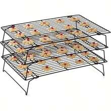 1/3 Tier Cooling Rack, Suitable For Cookies, Cakes Etc. - Can Cool Batches Of Cookies, Cake Layers Or Finger Foods, Black - Black - View 8