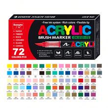 Back To School & GuangNa Classic 12-408 Color Acrylic Paint Markers, Liquid Acrylic Ink Auto Control, Rich Ink, Smooth Flow, Comprehensive Color Classification, Stackable Colors, Strong Coverage, Felt Tip Stationery Set, Suitable For Canvas, Rock Painting, Wood, Stone, Glass, Ceramic, Textile Painting, DIY Crafts, Back To School Supplies, Convenient Packaging And Portability - (Upgraded Version) Acrylic Markers - View 15