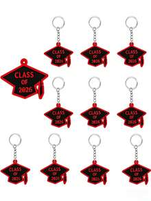 10个装 2026届毕业季钥匙扣 橡胶钥匙圈 批发 毕业帽吊坠 毕业礼物 大学纪念品 - 查看 7