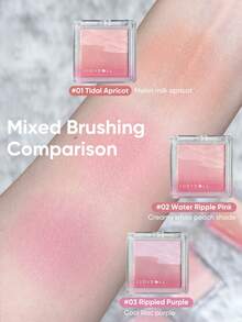 JUDYDOLL 水润缎光腮红，双色透明透亮腮红，打造日常健康光泽和透亮肤色 - #01 Tidal Apricot - 查看 4