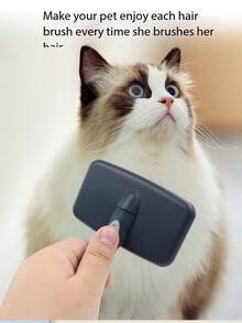 1pc Pet Grooming Set - Dog Deshedding Brush, Removes Loose Hair And Undercoat! Pet Brush, Cat Brush, Dog Dematting Brush, Pet Deshedding Tool, Cat Deshedding Brush - Purple - View 2