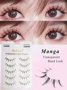 黑色分段式假睫毛 - 黑色 - 查看 1