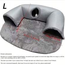 新款U型猫隧道，四季皆宜，猫窝垫猫隧道卷轴式聚酯猫窝，可拆卸水洗 - 彩色 - 查看 10