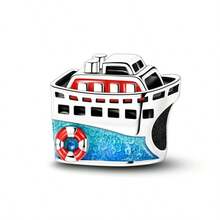 1 Pc Fashion Vehicle Sparkling Beads Dangle Charm Silver Plated Fit Bracelet Necklace DIY Holiday Gift - Multicolor - View 11