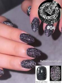 10毫升银色反光闪粉凝胶指甲油可卸超闪亮香槟金UV凝胶指甲油，适用于美甲艺术 - 彩色 - 查看 13