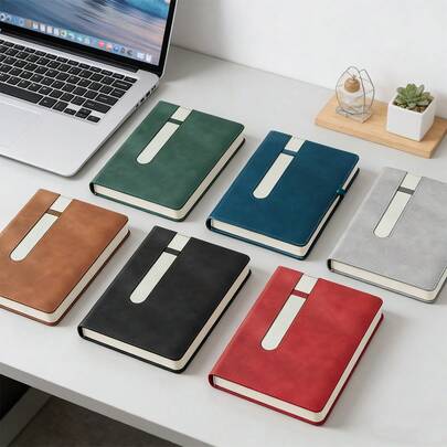 1pc A5 Leather Notebook, Top-Style A5 Simple Diary Or Journal, Hardcover Journaling Notebooks For Men & Women- Fits For Office, Business, School, Notes Taking & Writing