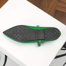 2026 Pointed Toe Comfortable Mary Jane Shoes, Fashionable Strap Versatile Flat Shoes - Green - View 7