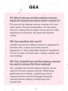 JUDYDOLL EYE & LIP MAKE UP REMOVER, Gentle & Refreshing Makeup Remover Oil For Eyes And Lips, Suitable For Sensitive Skin - Clear - View 10