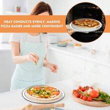 12in Aluminum Pizza Screen Non Stick Pan Round Pizza Mesh Baking Trays 2 Pack Mesh Screen With Hole Seamless Rim For Baking Home Kitchen Restaurantdjj - Silver - View 5