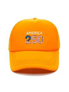 1顶时尚海绵帽，美国建国250周年纪念印花成人卡车司机帽、棒球帽、钓鱼帽，趣味礼物帽，男女皆宜，春夏款 - 彩色 - 查看 10