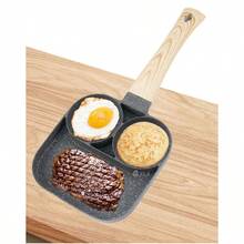 1pc 3-In-1 Non-Stick Egg Pan, Breakfast Skillet, Hamburger Griddle, Steak Frying Pan For Home Use - View 7