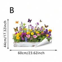 1/3 miếng dán cửa sổ hình hộp hoa gỗ sống động như thật với chủ đề khu vườn mùa xuân. Miếng dán kính tĩnh điện hai mặt, có thể tái sử dụng, làm bằng PVC. Thích hợp cho phòng ngủ, phòng khách, nhà bếp, phòng tắm và trang trí nhà cửa. - Nhãn dán cửa sổ - Xem 12