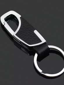 4PCS Minimalist Casual Men's Quartz Watch Set, Business Light Luxury Men's Watch Set (Including A Black Strap Watch With A Black Square Dial, Black Textured Leather Wallet, Metallic Ballpoint Pen, And Leather Keychain), Featuring A Cool Black Theme. - Black - View 5