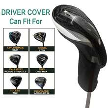 FINGER TEN Golf Schlägerkopfhaube 1 Packung für Hölzer, Fairway, Hybrid, Premium Zubehör mit langem Hals und austauschbarem Nummernschild in Schwarz/Rot/Blau für zuverlässigen Schlägerschutz und schnelle Identifizierung - Schwarz - Übersicht 6