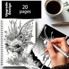 1pc Imaginative Creature Drawing Sketchbook, Whimsical Fantasy Animals, Spiral Bound, Sturdy & Durable, Perfect For Fantasy Enthusiasts (Pens Not Included) - Single Piece - View 3