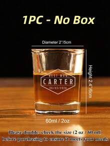 1個/4個 2盎司客製化雷雕姓名烈酒杯，附禮盒威士忌杯，婚禮伴郎伴娘禮物，婚禮配件，單身派對小禮物 - 雷射3 - 查看 23