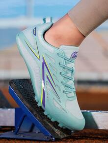 8-Spike Professional Track & Field Athletic Shoes, Unisex Running Spikes Shoes For Outdoor Training, Short Distance Running, Long Jump, Breathable Mesh Upper With Fishbone Design, Anti-Slip, Spikes Removable - Mauve Purple - View 10