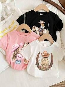 3件套幼儿卡通印花短袖套装 - 彩色 - 查看 1