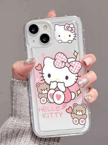 SANRIO 1 chiếc ốp lưng điện thoại Hello Kitty tối giản trong suốt mới, thiết kế nơ, trái tim, ngựa pony, thời trang cho iPhone 11/12/12 Pro, 13/14/15, 13 Pro/14 Pro/15 Pro, 12 Pro Max/13 Pro Max/14 Pro Max/15 Pro Max, 16, 16 Pro, 16 Pro Max, 17, 17 Pro, 17 Pro Max, chất liệu TPU chống sốc, món quà lý tưởng cho các cặp đôi, sinh nhật, ngày Valentine. - Nhiều màu - Xem 1