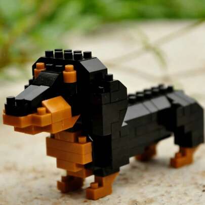 300+Pcs Multi-Piece Building Blocks For Teens, Animal Dog Bricks Including Dachshund, Lion, Schnauzer, Labrador, Teddy, Mini Assembly Blocks Decor Toys, Birthday & Holiday Gifts