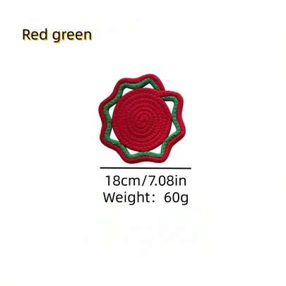 1pc Octagonal Hand-Woven Anti-Scald Heat Insulation Mat Bohemian Creative Pot & Table Mat Ideal Gift For Mother's Day New Year Valentine's Day Middle East Home Decor Products