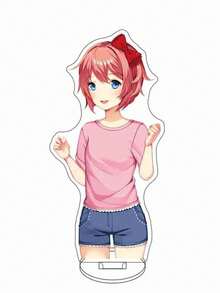 心跳文学俱乐部！约12厘米长，亚克力Q版动漫迷你手办，动漫人物桌面摆件，窗台动漫装饰品，可爱动漫装饰，卧室装饰，家居装饰 - 均碼 - 查看 16