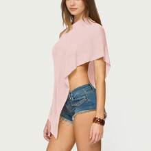 Women Sheer Mesh Poncho Top Crochet Knit Lightweight See Through Shawl Wrap Summer Oversized Loose Shrug Beachwear Swimsuit Bikini Cover Ups - 粉色 - 查看 6