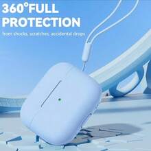 Compatible con Pro 2/3ra generación 2022/2023/2025, incluye estuche protector de silicona suave, portátil y práctico, ligero y resistente a los arañazos - azul claro - Ver 3