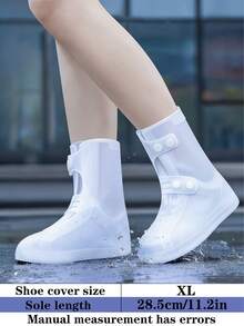 1双女士防水加厚雨靴，时尚防滑雨靴套，采用TPE材质，适合雨天、徒步旅行、户外工作和旅行。必备雨靴。鞋架，收纳神器，户外，花园，旅行必备，便携，沙滩必备，毕业季，毕业典礼，毕业礼物，毕业赠礼，祝贺毕业，毕业典礼，优秀毕业生，毕业派对 - 彩色 - 查看 10