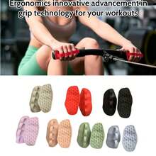 新款握力器，举重防滑手柄，健身器材，第二代四孔硅胶握力训练器 - 彩色 - 查看 2