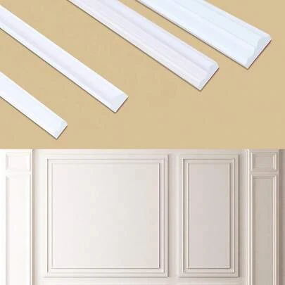 1条2米/78.74英寸自粘装饰条，柔软灵活的PVC材质，适用于墙面、地面、橱柜，安装简便，家居装饰之选。