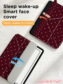 Polka Dot Pattern Minimalist 9.7/10.2/10.5/10.9/12.9 Inch/Pro 11 Inch Tablet Protective Case, Suitable For 10th Gen , Galaxy Tab S6 Lite 10.4 Inch, Kindle Paperwhite 12th Gen 2024, Kindle (11th Gen-2024), Soft Shock-Proof, Smart Sleep/Wake, Y-Fold Stand Multi-Angle Viewing - Multicolor - View 8